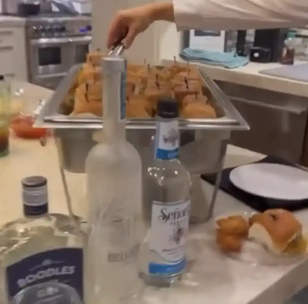 Birthday catering spread