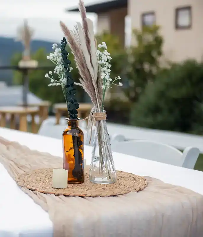 Table setting with florals