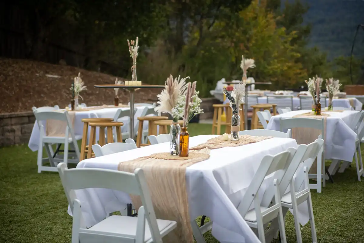 Destination wedding table setting
